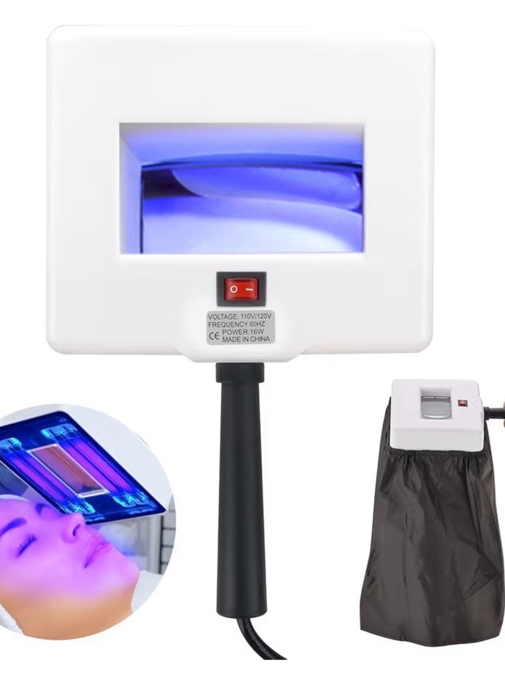 Handheld Blue LED UV Light Therapy Lamp